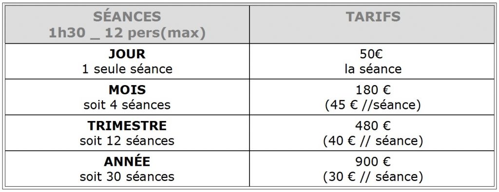 TARIF ENTREPRISE